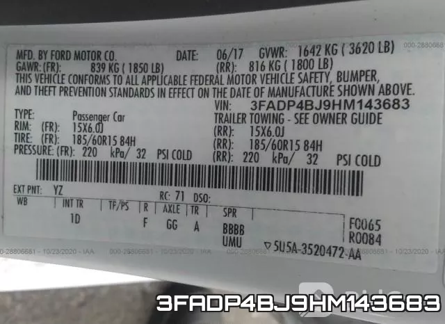 3FADP4BJ9HM143683 фото 10