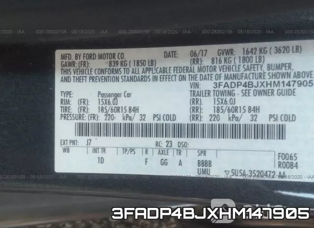 3FADP4BJXHM147905 фото 10