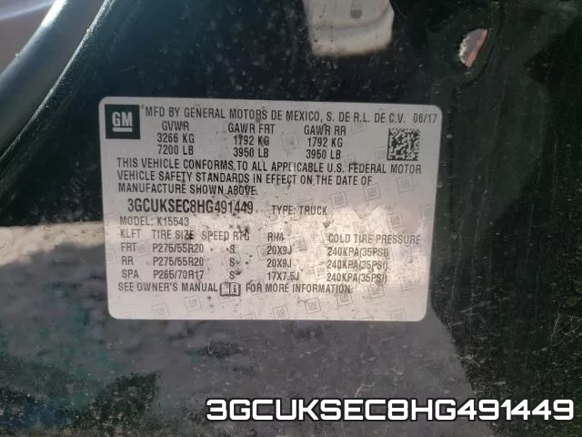 3GCUKSEC8HG491449 фото 2