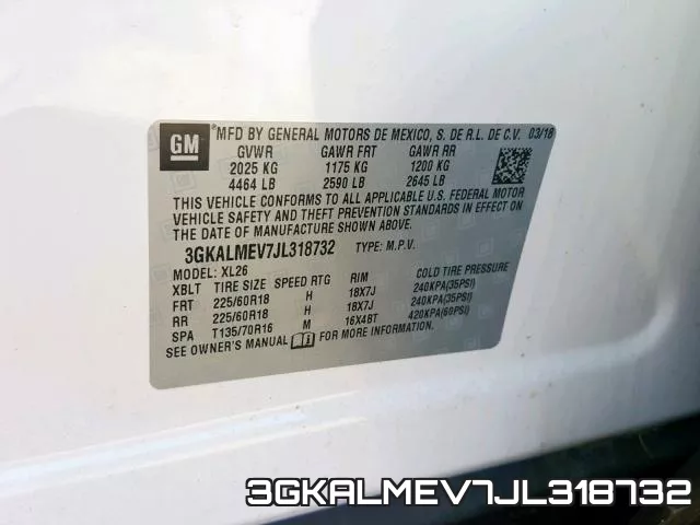 3GKALMEV7JL318732 фото 2