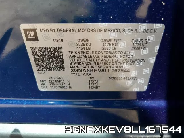 3GNAXKEV8LL167544 фото 2