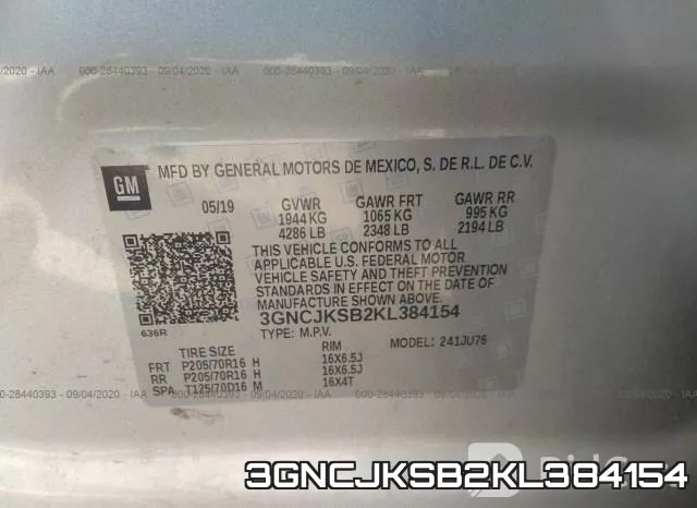 3GNCJKSB2KL384154 фото 10