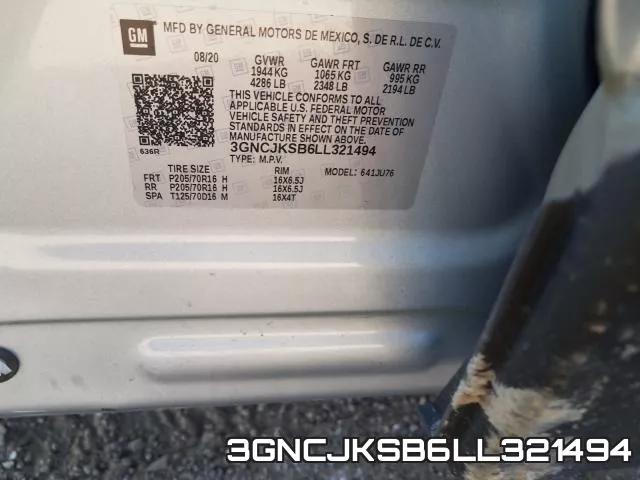 3GNCJKSB6LL321494 фото 2