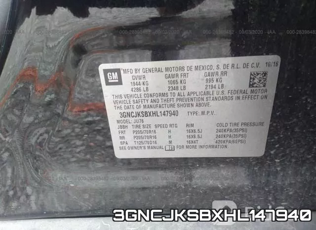 3GNCJKSBXHL147940 фото 10