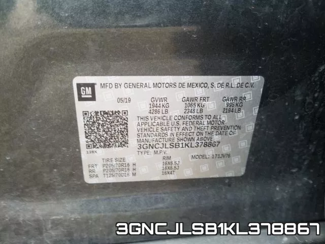 3GNCJLSB1KL378867 фото 2