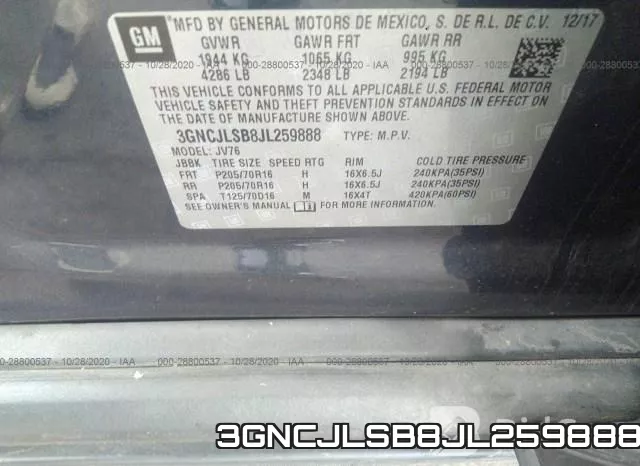 3GNCJLSB8JL259888 фото 10
