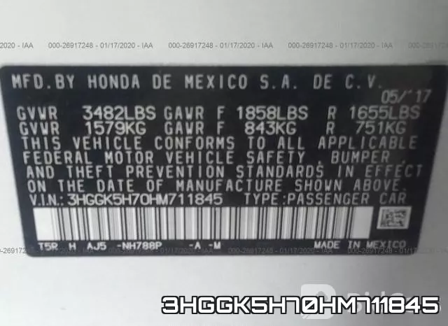 3HGGK5H70HM711845 фото 10