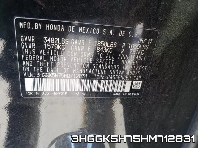 3HGGK5H75HM712831 фото 2