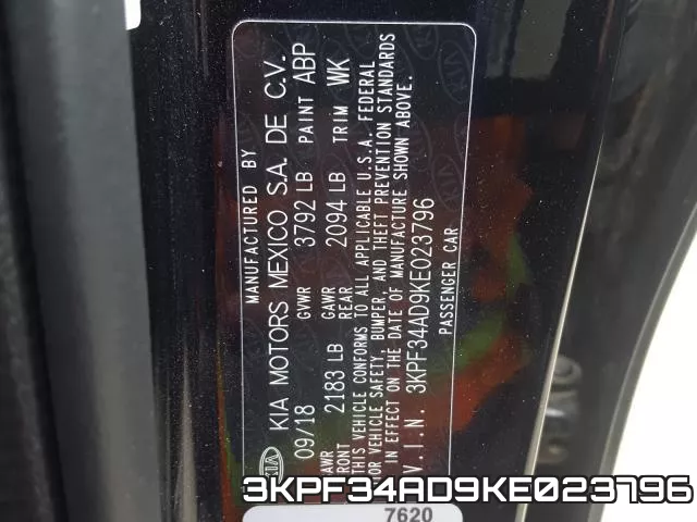 3KPF34AD9KE023796 фото 2