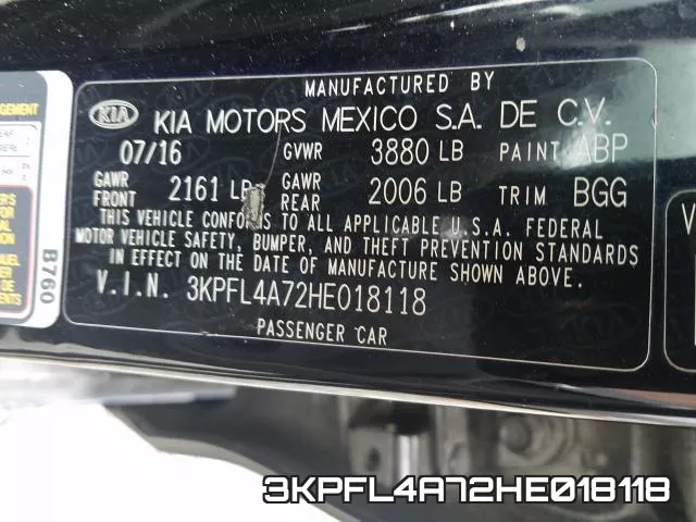 3KPFL4A72HE018118 фото 2