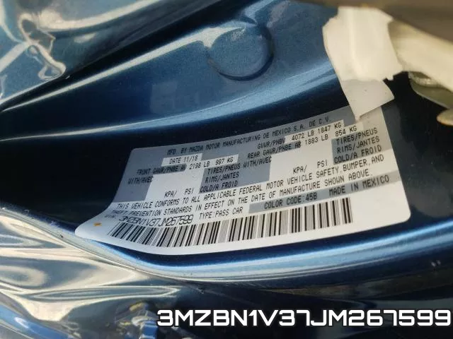 3MZBN1V37JM267599 фото 2