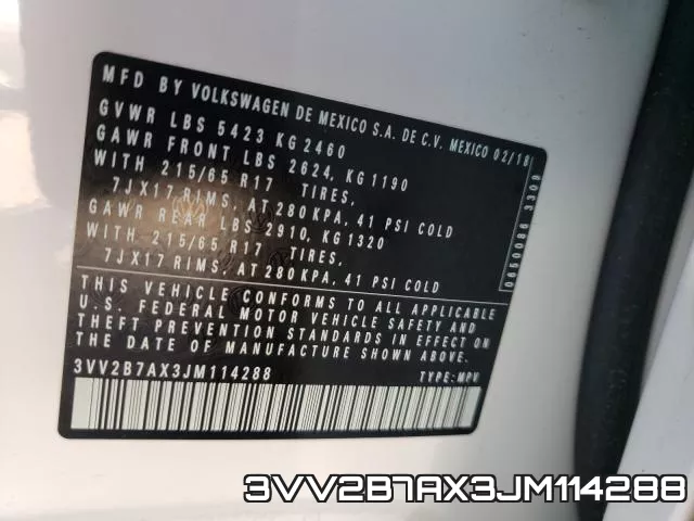3VV2B7AX3JM114288 фото 2
