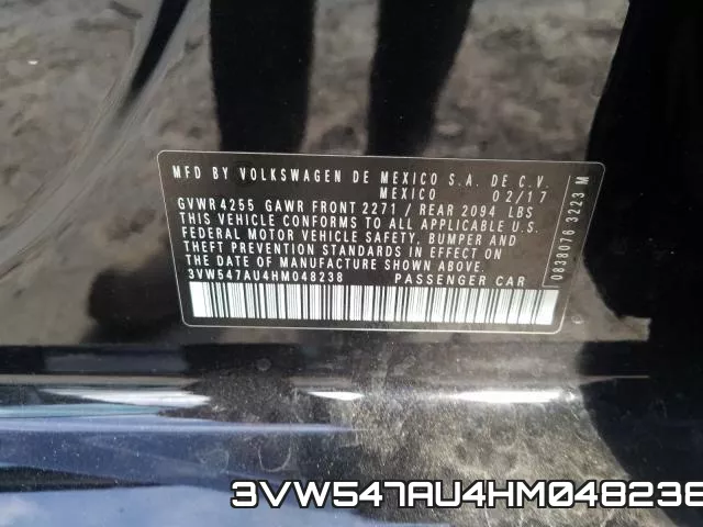 3VW547AU4HM048238 фото 2