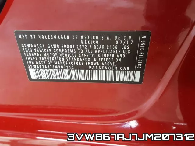 3VWB67AJ7JM207312 фото 2