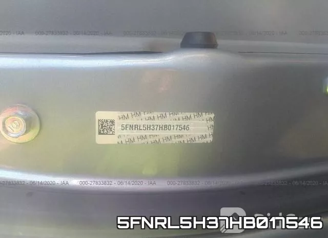 5FNRL5H37HB017546 фото 10