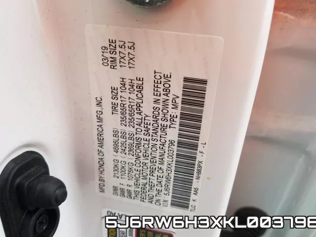 5J6RW6H3XKL003796 фото 2