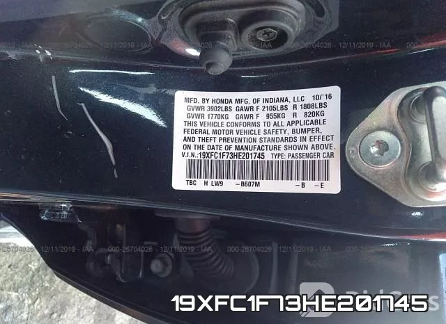 19XFC1F73HE201745 фото 10