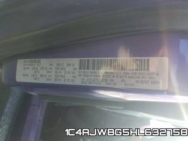 1C4AJWBG5HL632758 фото 2