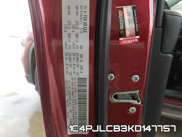 1C4PJLCB3KD147757 фото 2