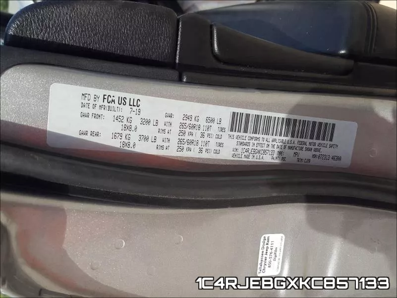 1C4RJEBGXKC857133 фото 2