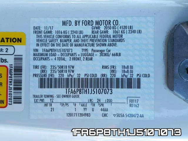 1FA6P8TH1J5107073 фото 2