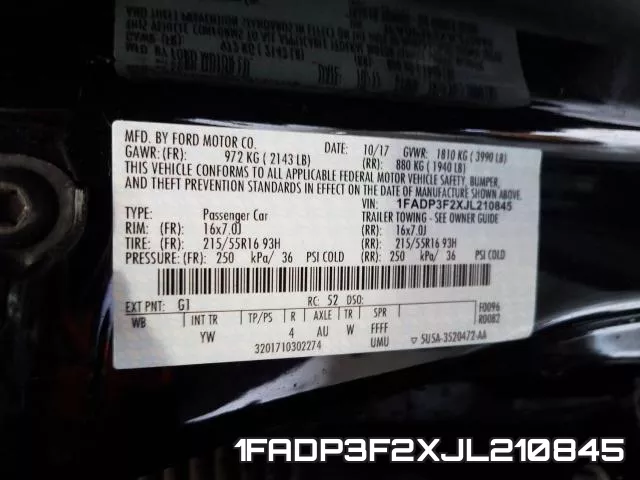 1FADP3F2XJL210845 фото 2