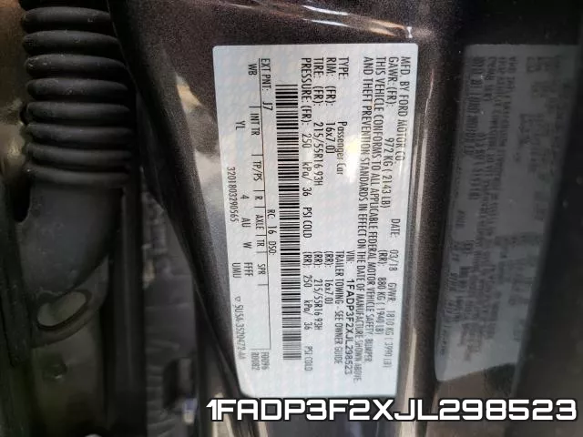 1FADP3F2XJL298523 фото 2