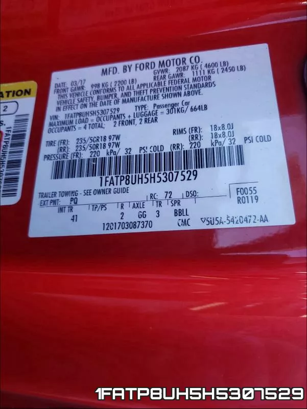 1FATP8UH5H5307529 фото 2
