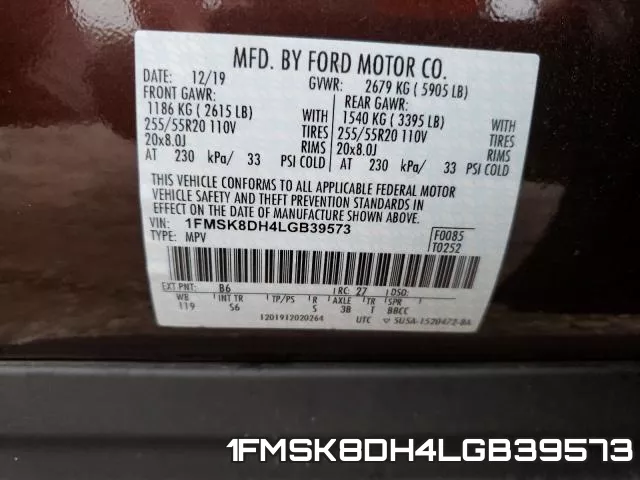 1FMSK8DH4LGB39573 фото 2