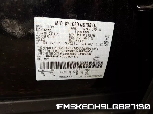1FMSK8DH9LGB27130 фото 2