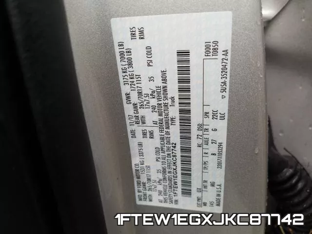 1FTEW1EGXJKC87742 фото 2