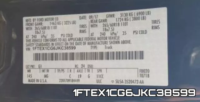 1FTEX1CG6JKC38599 фото 2