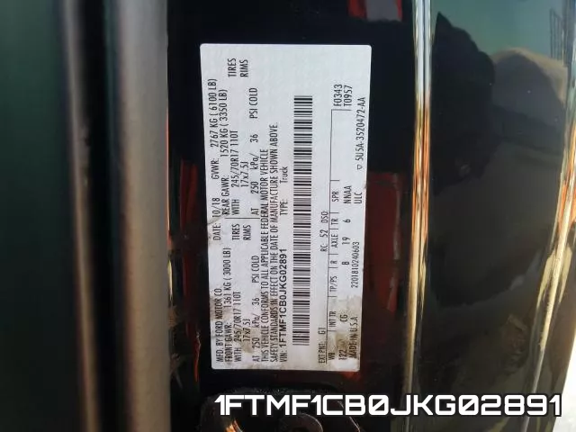 1FTMF1CB0JKG02891 фото 2