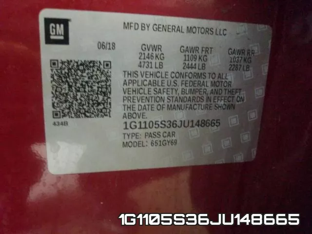 1G1105S36JU148665 фото 2