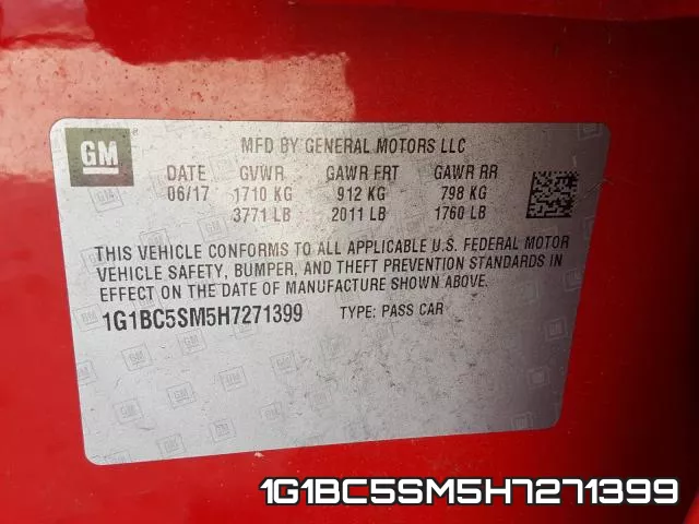 1G1BC5SM5H7271399 фото 2