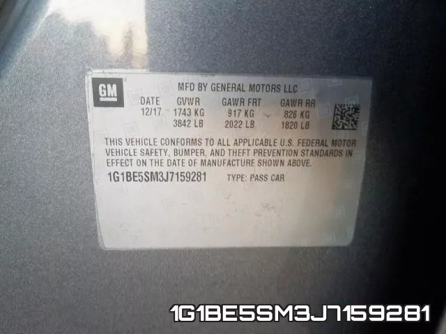 1G1BE5SM3J7159281 фото 2