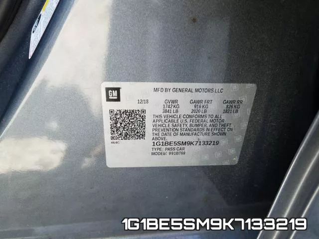 1G1BE5SM9K7133219 фото 2