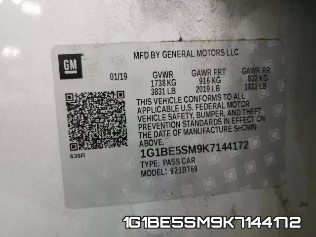 1G1BE5SM9K7144172 фото 2