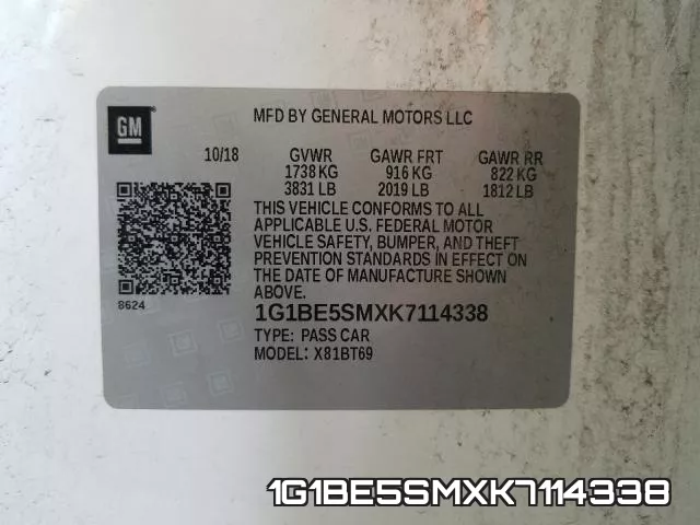 1G1BE5SMXK7114338 фото 2
