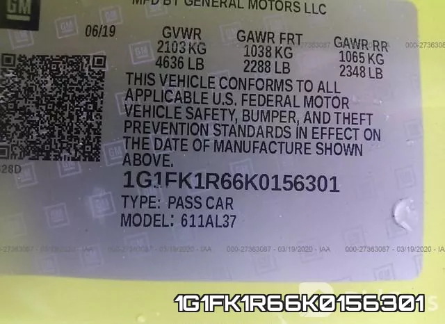 1G1FK1R66K0156301 фото 10