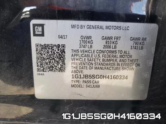 1G1JB5SG0H4160334 фото 2