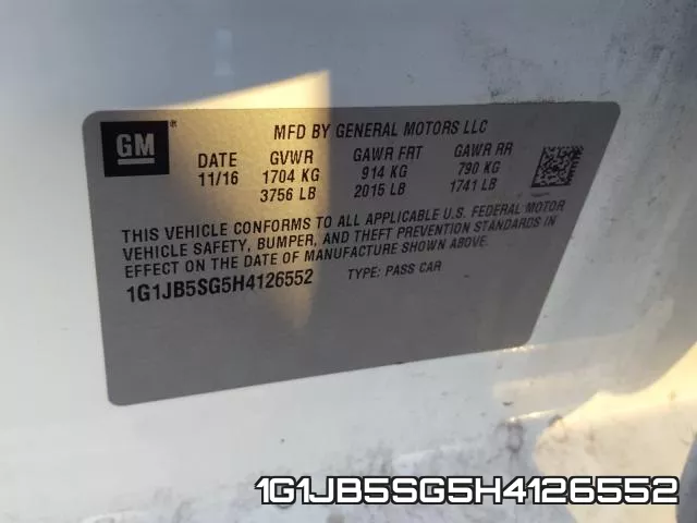 1G1JB5SG5H4126552 фото 2