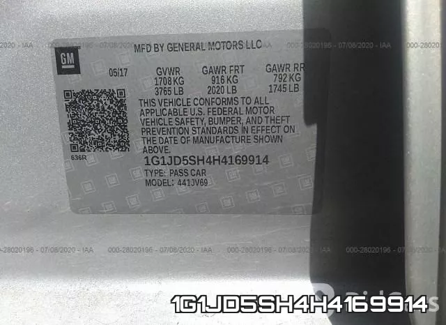 1G1JD5SH4H4169914 фото 10