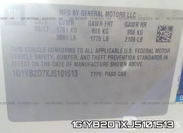 1G1YB2D7XJ5101513 фото 10