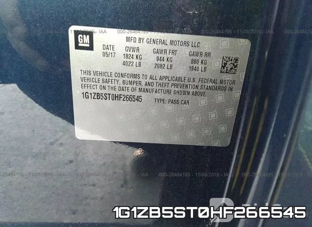 1G1ZB5ST0HF266545 фото 10