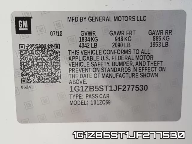 1G1ZB5ST1JF277530 фото 2