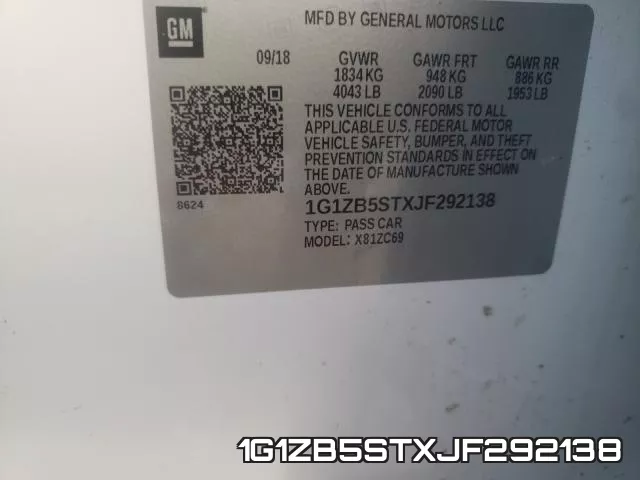 1G1ZB5STXJF292138 фото 2