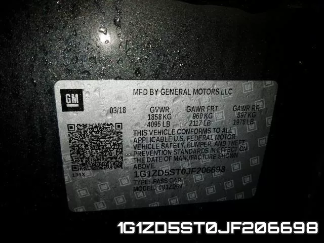 1G1ZD5ST0JF206698 фото 2