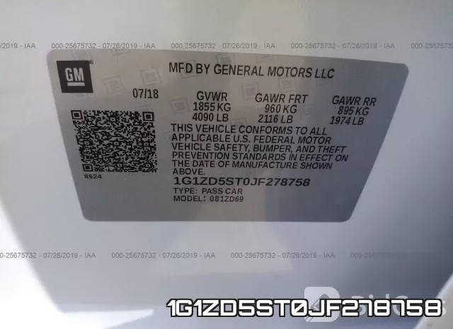 1G1ZD5ST0JF278758 фото 10