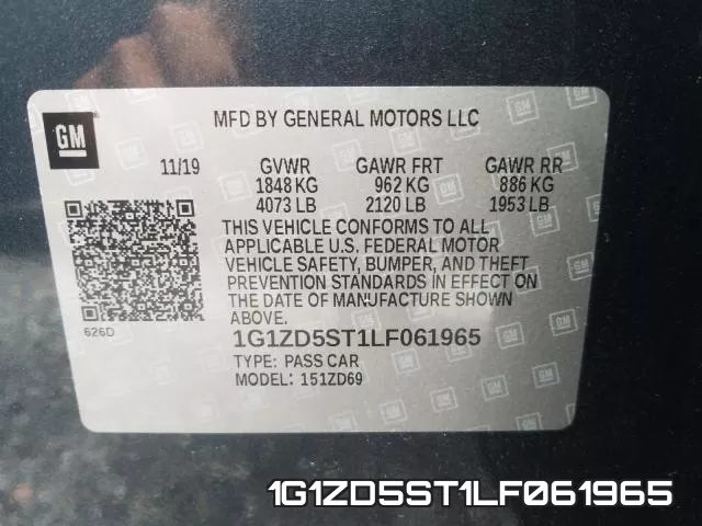1G1ZD5ST1LF061965 фото 2